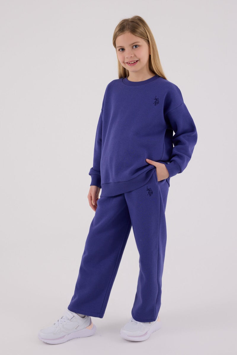 U.S. Polo Assn. U.S. Polo Assn Girls Dark Indigo Tracksuit Set - Image 2