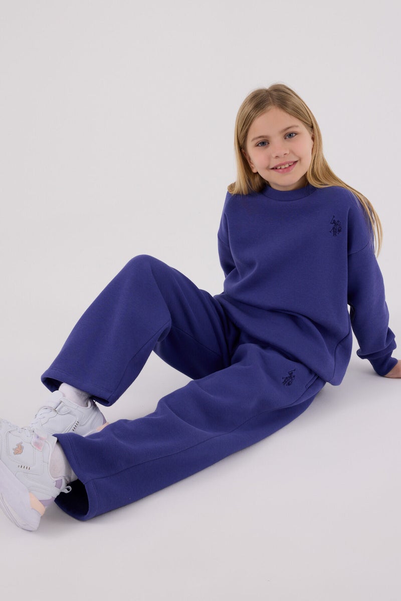U.S. Polo Assn. U.S. Polo Assn Girls Dark Indigo Tracksuit Set - Image 1