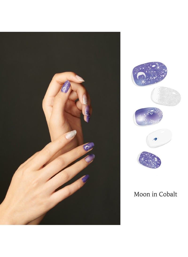 FOLARIS Moon in Cobalt Korean  Piece of Nail Art with Genuine Swarovski Crystals – Elegant, Long-Lasting Manicure - Image 2