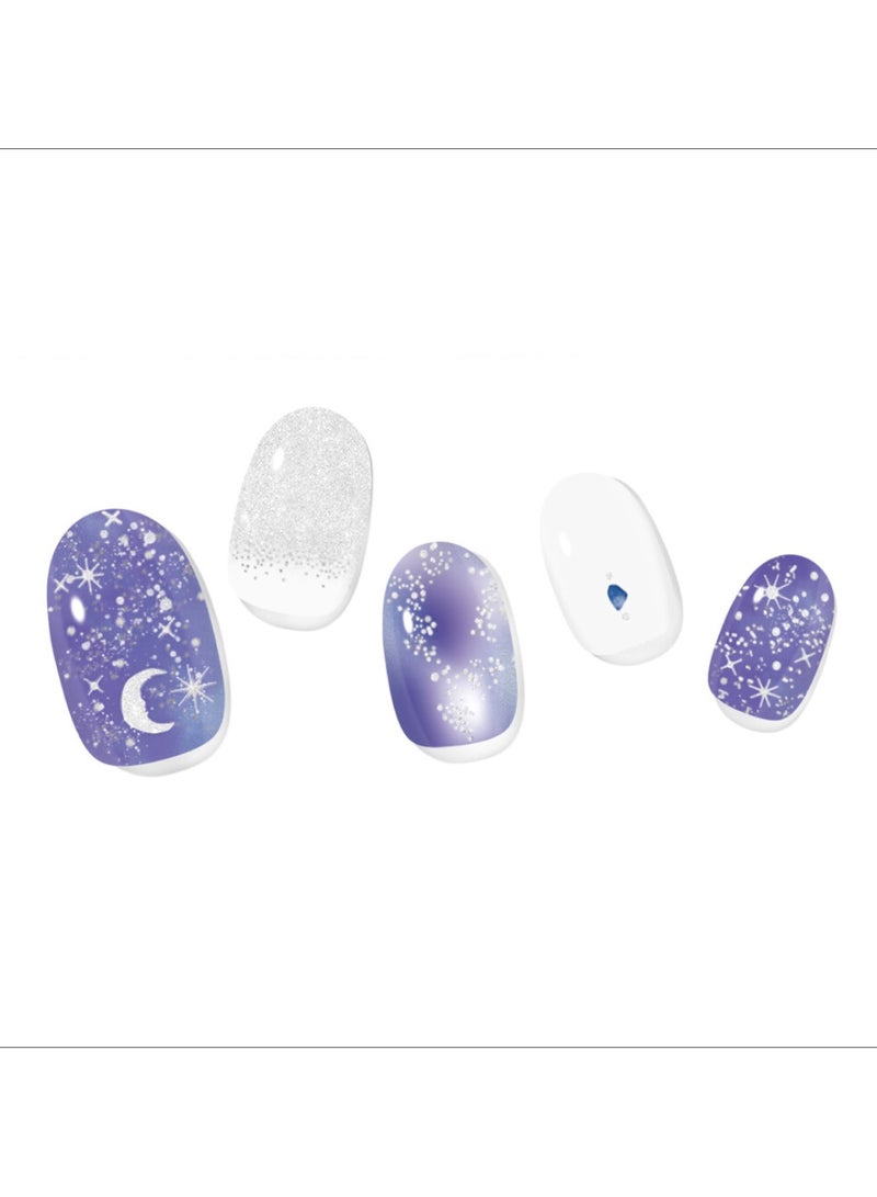 FOLARIS Moon in Cobalt Korean  Piece of Nail Art with Genuine Swarovski Crystals – Elegant, Long-Lasting Manicure - Image 1