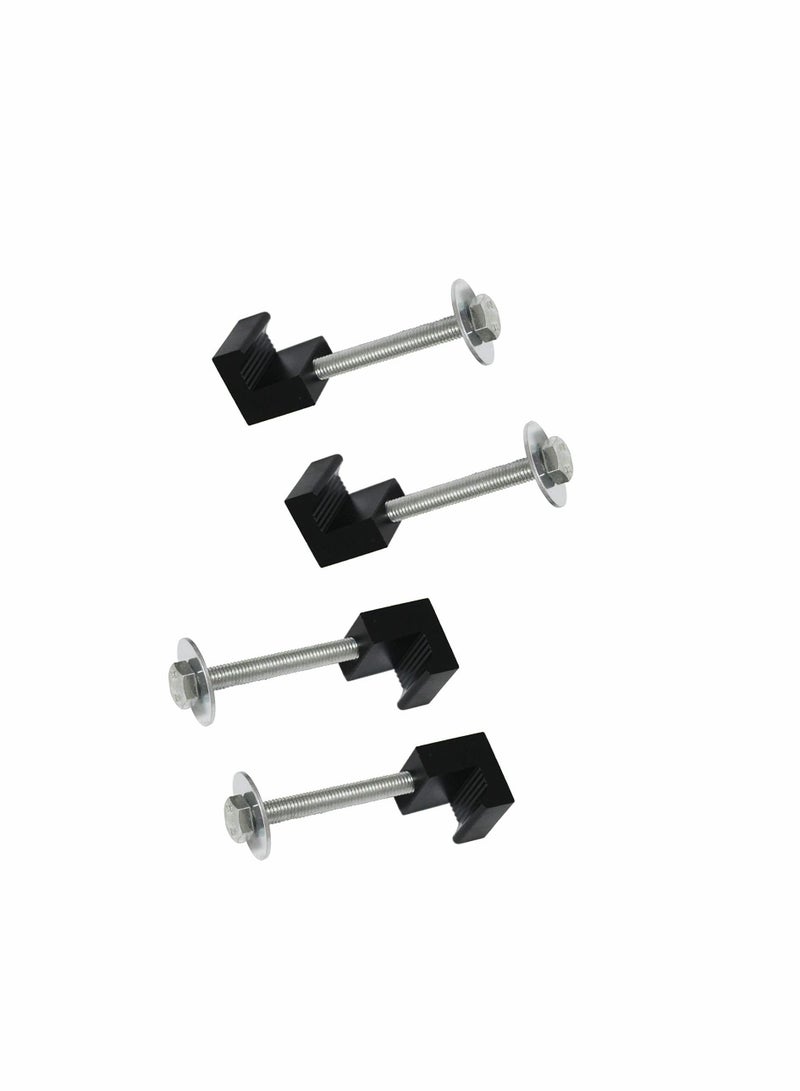 KASTWAVE Aluminum Mounting Clamps for Pickup Truck Tool Box Mount Tie Downs Easy Mount J Hook Crossover Tool box Pickup Mounting Kit (4pcs) - Image 2
