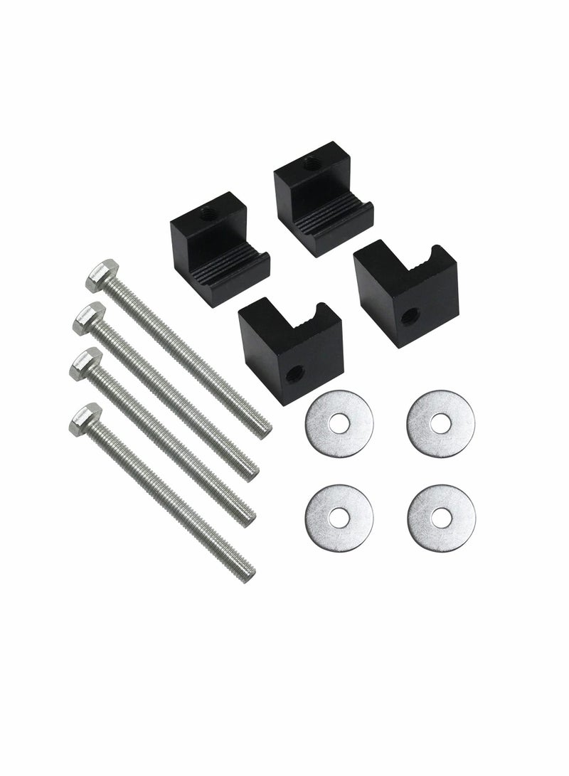 KASTWAVE Aluminum Mounting Clamps for Pickup Truck Tool Box Mount Tie Downs Easy Mount J Hook Crossover Tool box Pickup Mounting Kit (4pcs) - Image 4
