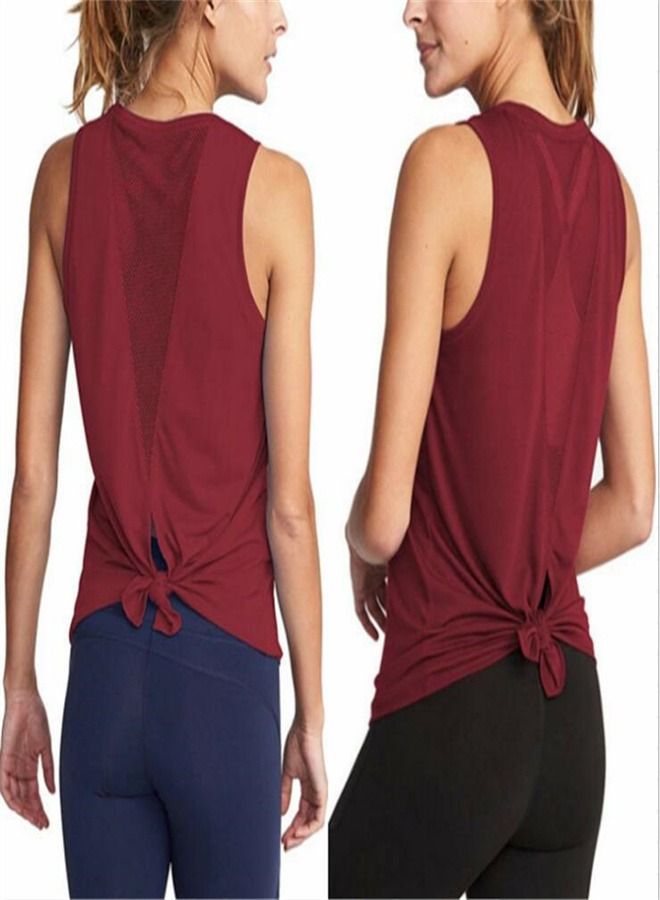 Loquat Women's Back Mesh Cross Vest
