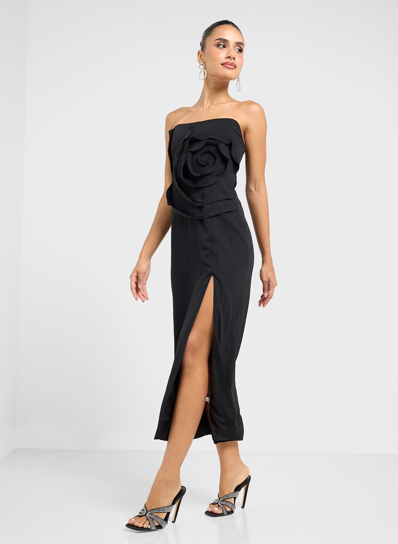 Ginger Strapless Floral Detail Dress  - Image 4