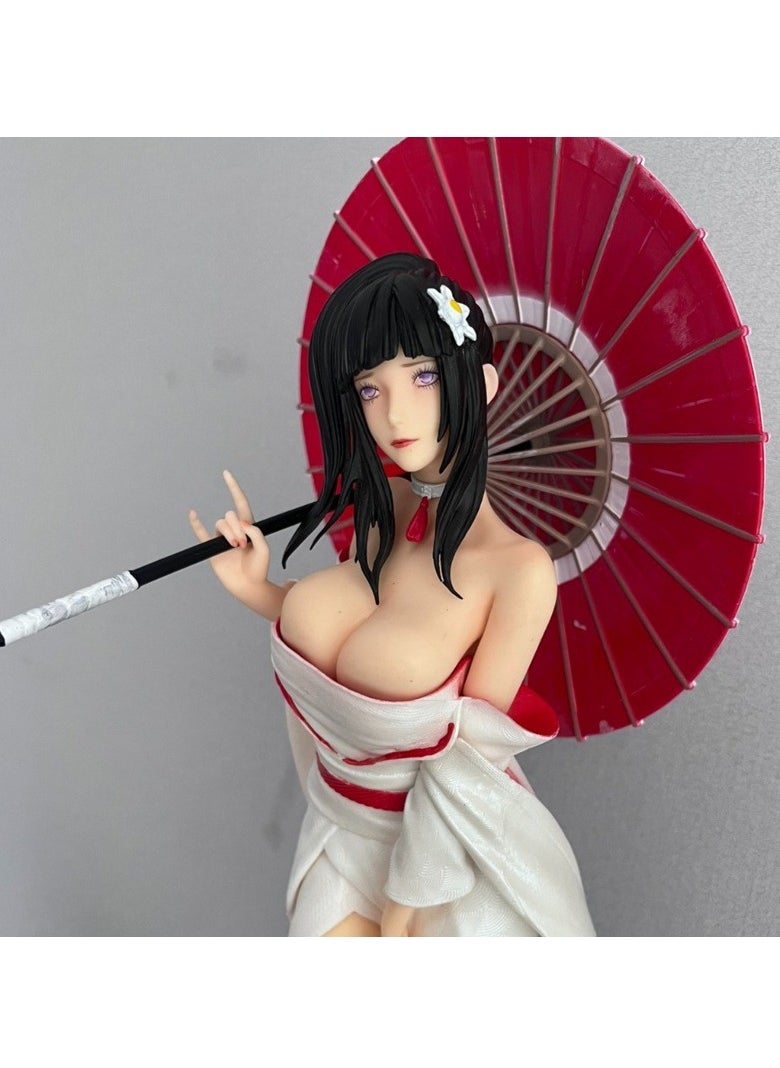 General Naruto series doll model ornaments, kimono umbrella umbrella holding umbrella Hinata PVC model toy decoration collection gifts  - Image 4