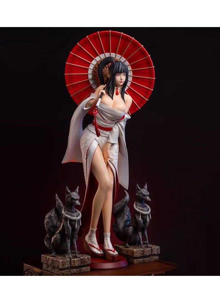 General Naruto series doll model ornaments, kimono umbrella umbrella holding umbrella Hinata PVC model toy decoration collection gifts  - Image 5