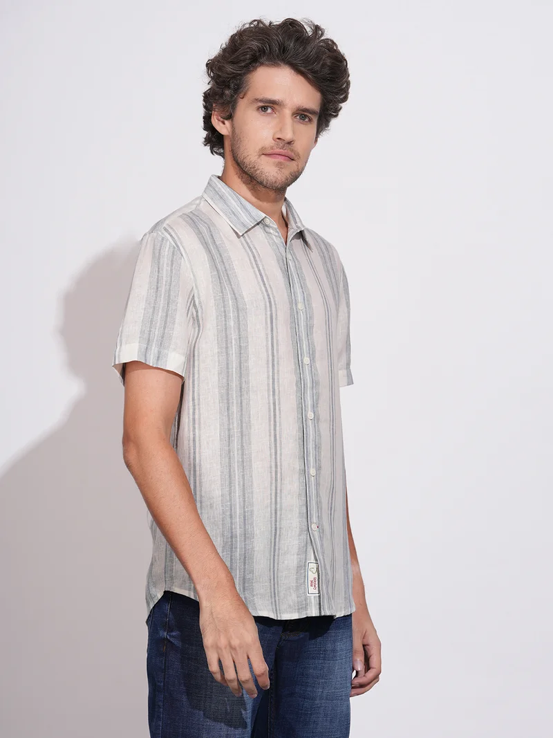 Being Human Men Slim Fit Striped Casual Shirt