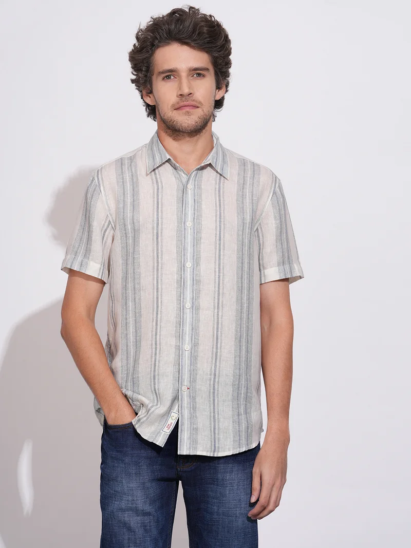 Being Human Men Slim Fit Striped Casual Shirt
