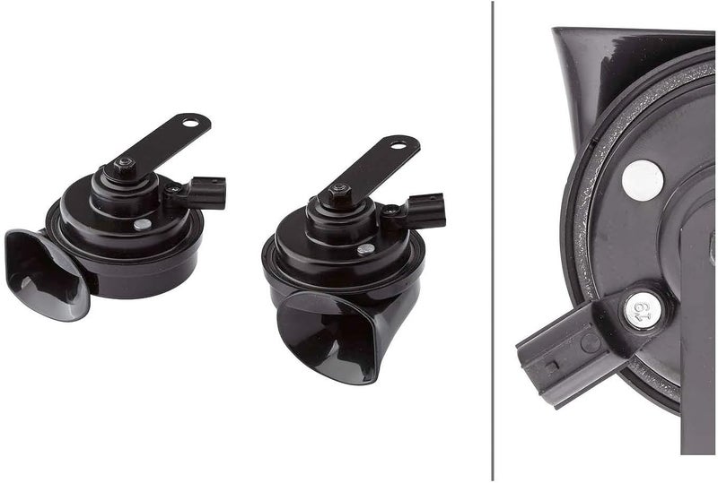 HELLA Fanfare Hella OE-Connect Horn TE26 Set 12 V 110 dB(A) 400 Hz - 500 Hz - High/Low Tone - Electric - ECE - Housing Colour: Black - Quantity: 2-3FH 012 010-121 User friendly optimized build - Image 4