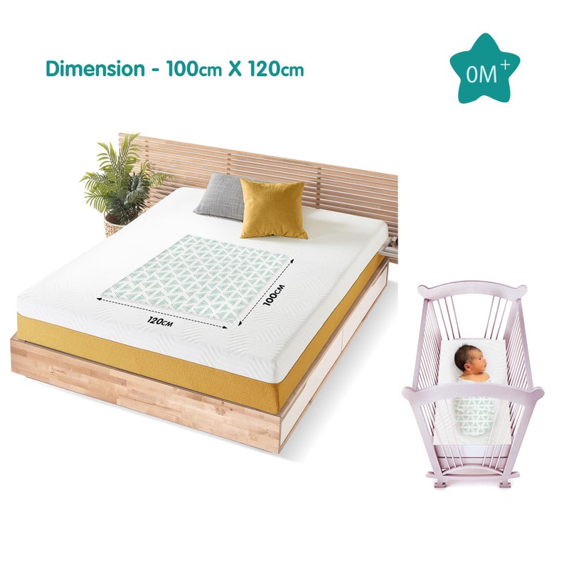 1ST STEP 100% Cotton Muslin Baby Swaddle Set, Pack of 3, Size-120cm x 100cm (47"x39"), (Green) - Image 3