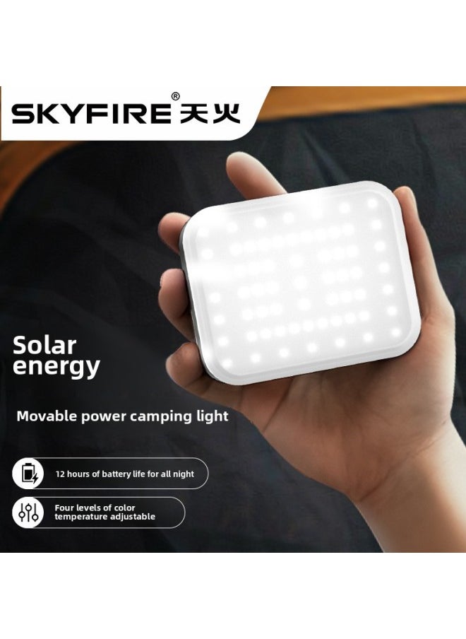Generic Skyfire Solar Camping Lamp Super Long Endurance Emergency Lamp Power Failure Home Camp Mini Outdoor Rechargeable Lighting Lamp-Color: Combination Pack  - Image 2