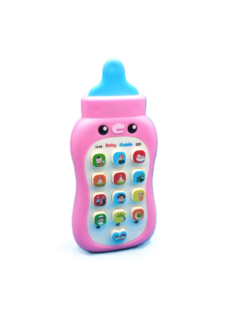 قاري جهاز الاطفال التعليمي بيبي موبايل للبنات لون زهري - Image 4