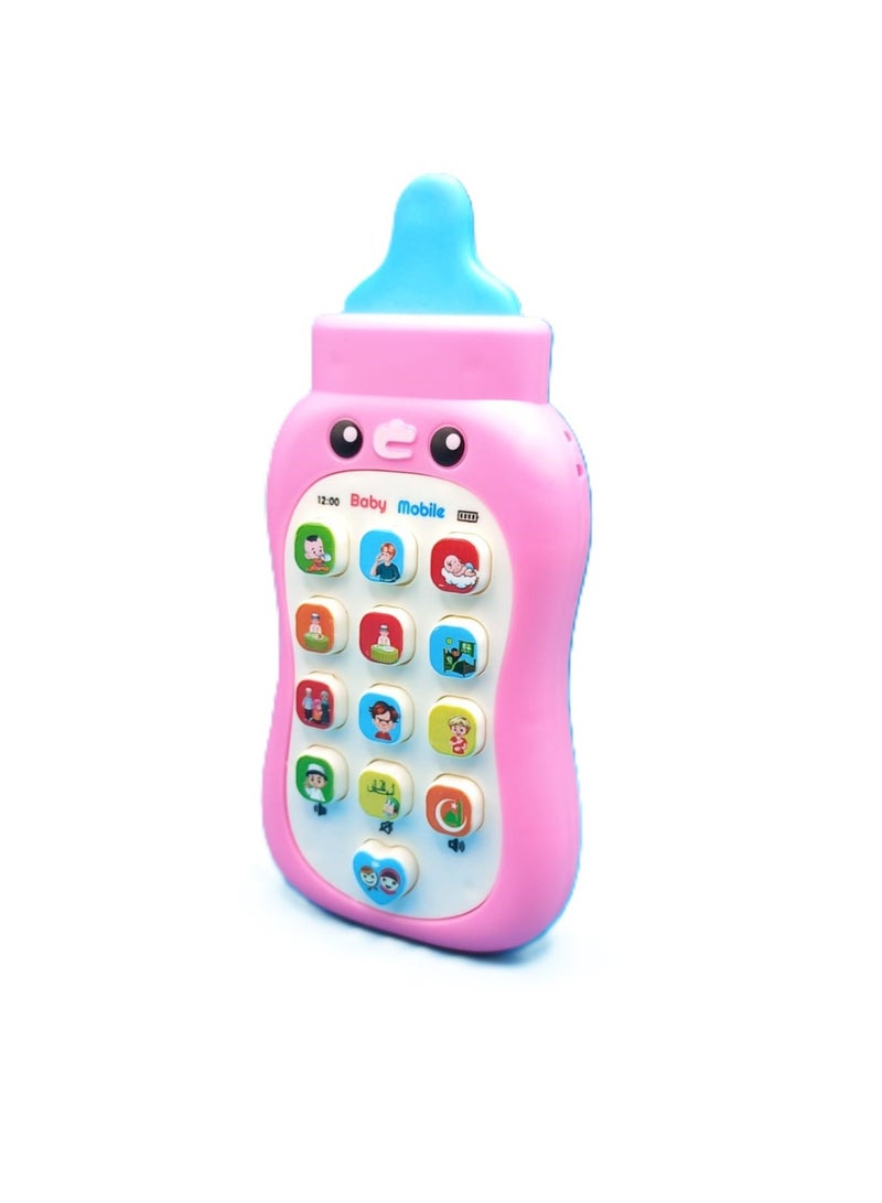قاري جهاز الاطفال التعليمي بيبي موبايل للبنات لون زهري - Image 5