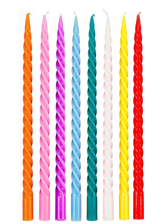 Luces® Smokeless and Dripless Scented Red Spiral Stick Candles for Decorations Dinner Table Wedding Birthday Party Home Decor Festival (Pack of 8) - Image 4