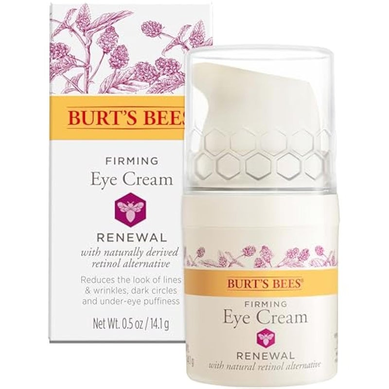 Burt's Bees Renewal Firming Eye Cream With Natural Retinol Alternative, Reduces Appearance of Lines, Wrinkles, Under-Eye Circles and Crow's Feet, 99 Percent Natural Origin Skin Care, 0.5 oz. Bottle - Image 1