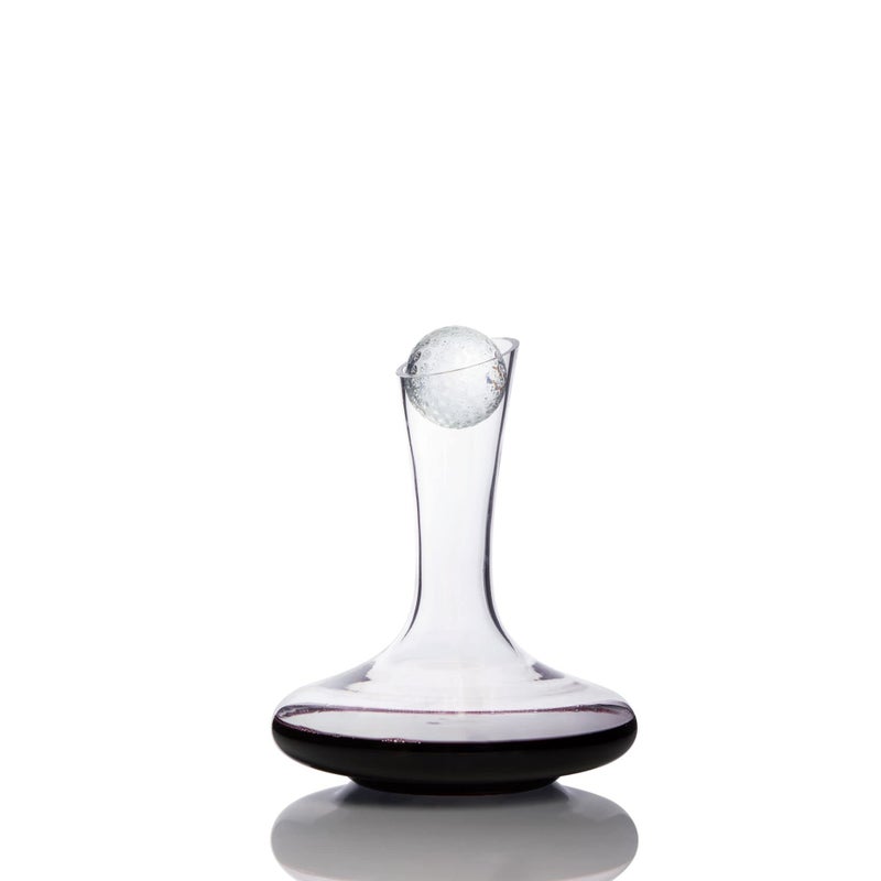 JEM GLASS Crystal Wine Decanter with Globe or Golf Ball Stopper - 58 oz Aerating Carafe for Red and White Wine - Lead-Free - Great Gift for Wine Lovers - With Gift Packaging (Golf Ball Stopper)  - Image 2