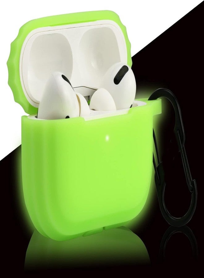 LEFXMOPHY غطاء واقي أخضر بديل لـ Apple Airpods Pro 2 Airpod Pro2 2022 غطاء سماعات أذن جديد، جلد سيليكون يتوهج في الظلام - Image 1