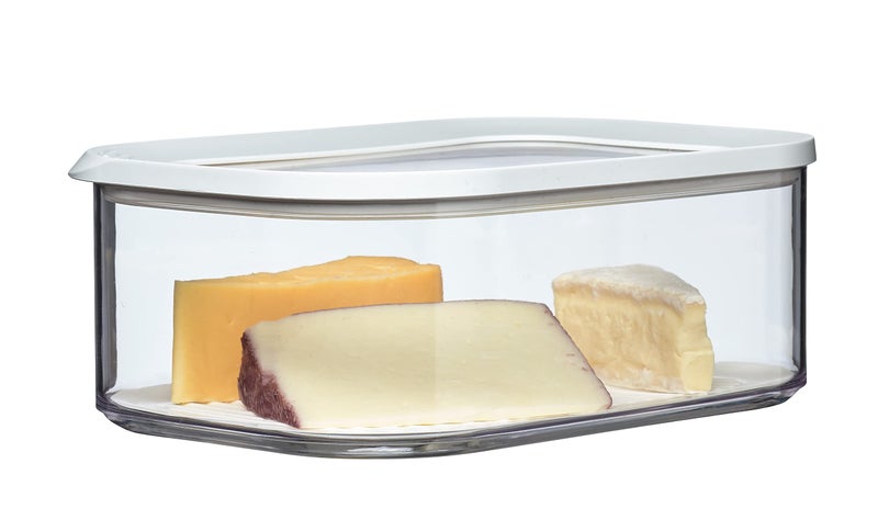 Mepal  MODULA Cheese Box for Cheddar or Mozzarella with Transparent Lid  Airtight  Portable  BPA Free  Holds 68 oz  1 Count