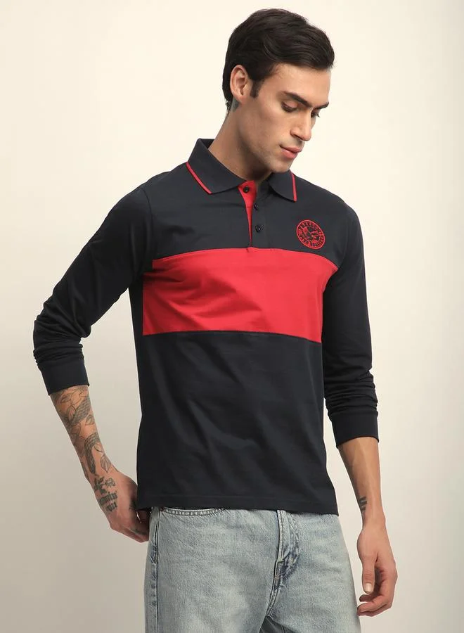 Dillinger Men Color Block Regular Fit Polo