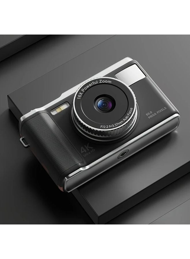 Black 4K Digital Camera 16X Auto Zoom 2.8 Inch Screen FHD 1080P CCD USB Charging 32GB TF Card - Image 1