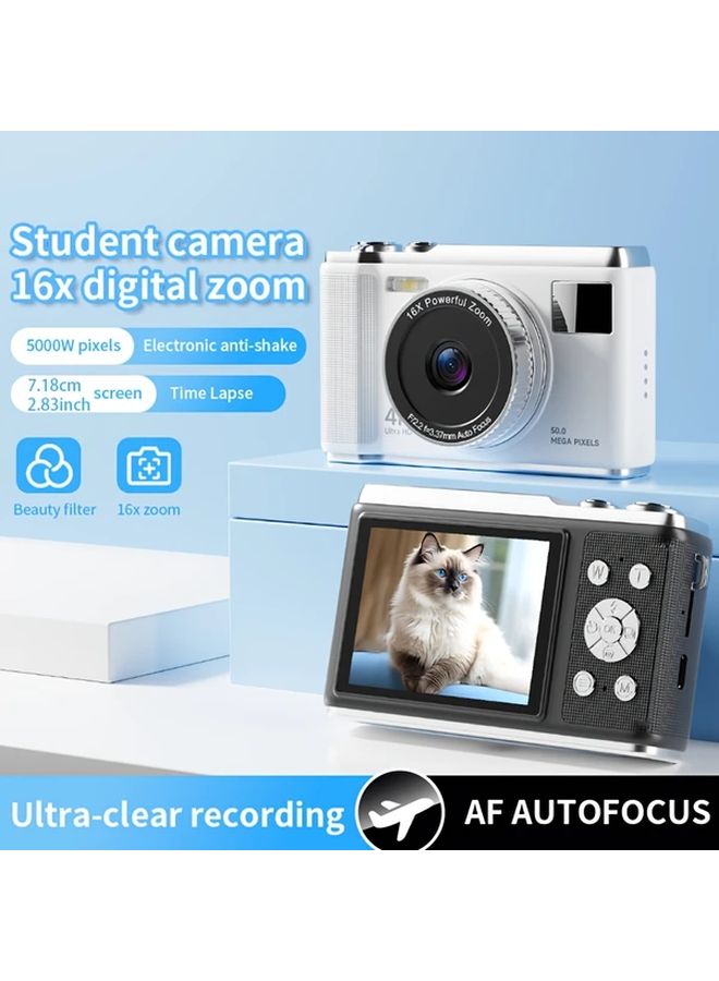 Black 4K Digital Camera 16X Auto Zoom 2.8 Inch Screen FHD 1080P CCD USB Charging 32GB TF Card - Image 5