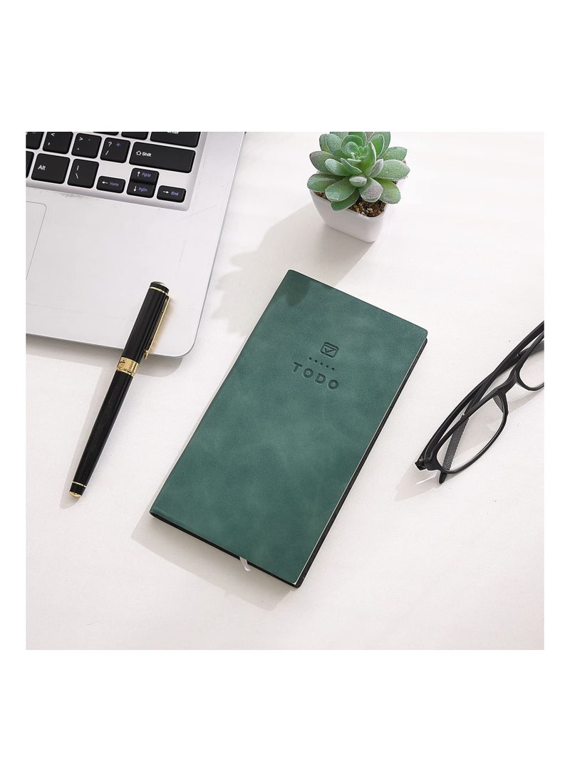 Generic - Pocket To Do List Notebooks Set of 2 Soft Leather 196 Pages Ideal for Daily Planning and School Use Dark Blue and Green - Image 1