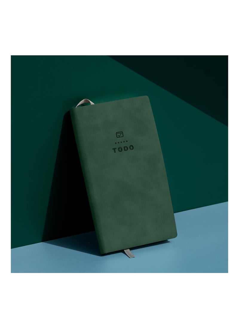 Generic - Pocket To Do List Notebooks Set of 2 Soft Leather 196 Pages Ideal for Daily Planning and School Use Dark Blue and Green - Image 1