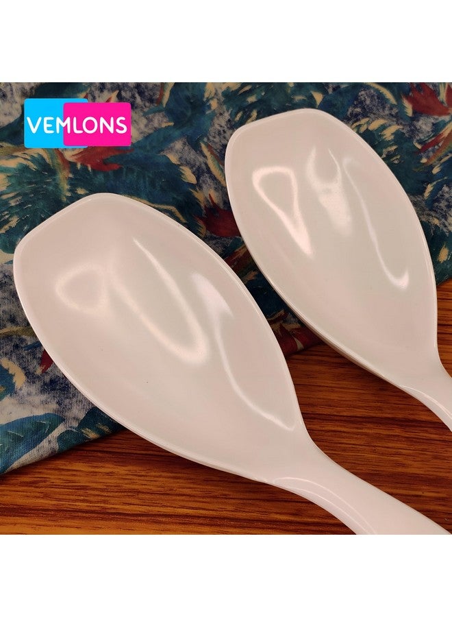 Vemlons Serving Spoon Long Handled Serving Spoon Melamine Tableware (Serving Spoon Set Of 4 Piece) - 25 Cm - Image 3