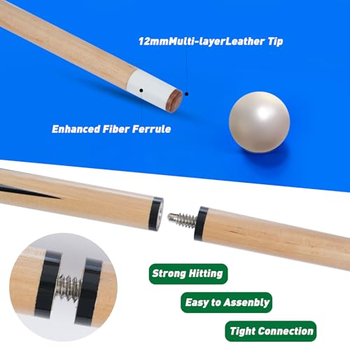 Yeesingsen Pool Balls Set, Pool Table Accessories Kit, Complete Billiard Game Kit, Including Billiards, Cues, Chalk, Pool Table Kit - Image 4
