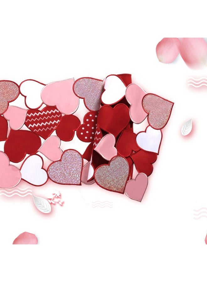 OWENIE Valentine‘s Day Table Runners, 70 Inches Long, Red Valentines Table Runner Embroidered Love Heart Red Table Decorations, Mother's Day or Wedding Table Decor , Machine Washable - Image 5
