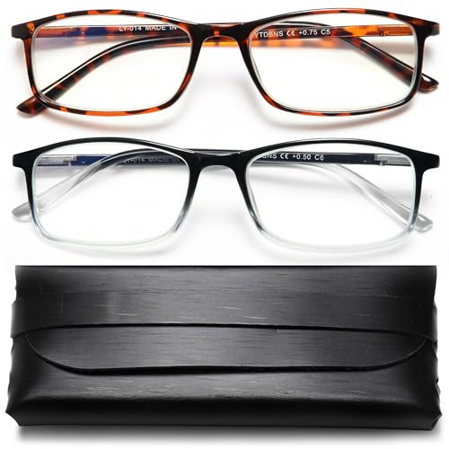 YTDBNS Reading Glasses for Women and Men, Rectangular Readers, Blue Light Blocking Computer Reading Glasses for Work and Daily Use - Image 1