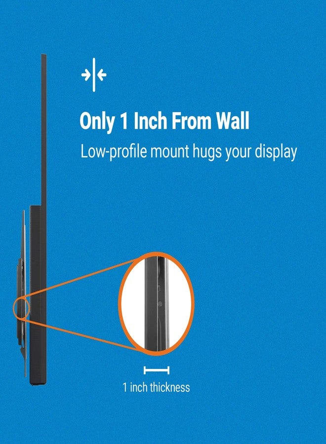Manhattan TV Wall Mount - Fits Most 32 to 55 Inch LED, LCD, OLED Flat & Curved TVs, Holds up to 88lbs, Max VESA 400x400mm, Low Profile – Lifetime Mfg Warranty - 460934 - Image 3