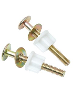 Bukela 2Packs Toilet Seat Screws, Steel Toilet Seat Hinge Bolts and Nuts, Heavy Duty Toilet Seat Fastener with Plastic Nuts and Metal Washers, Toilet Hardware Replacement for Top Mount Toilet Seat Hinges  - Image 1