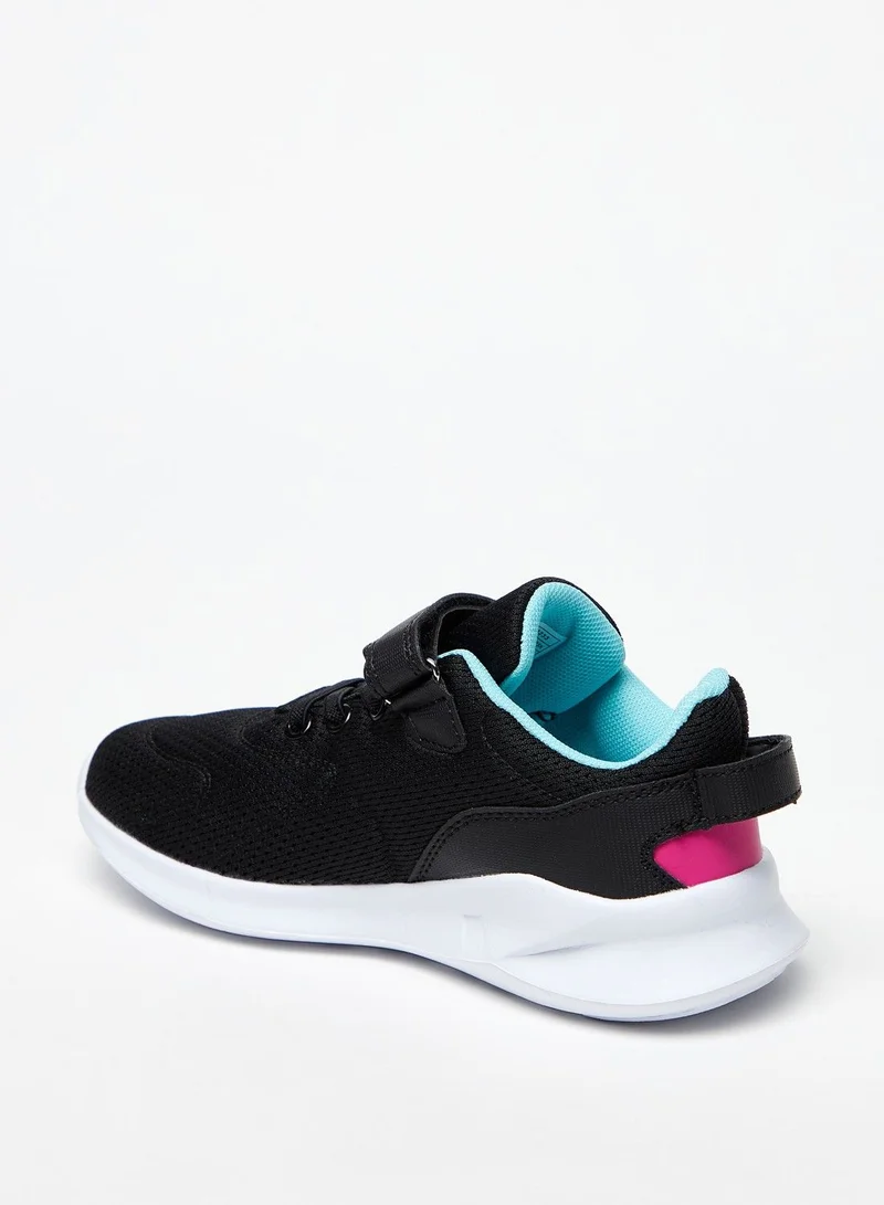 shoexpress Textured Sneakers with Hook and Loop Closure