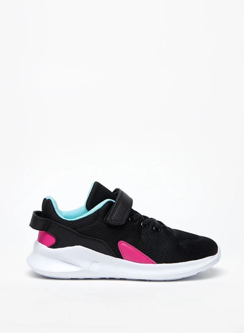 shoexpress Textured Sneakers with Hook and Loop Closure