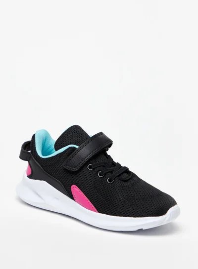 shoexpress Textured Sneakers with Hook and Loop Closure