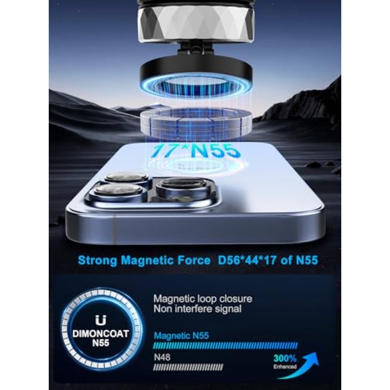 Vacumm Magnetic Phone Holder, Magnetic Phone Holders for car, Suction CupandNano GelandN55 Strong Magnet, Magsafe Phone Mount of Car Accessories for iPhone 17 16 15 14 13 - Image 5