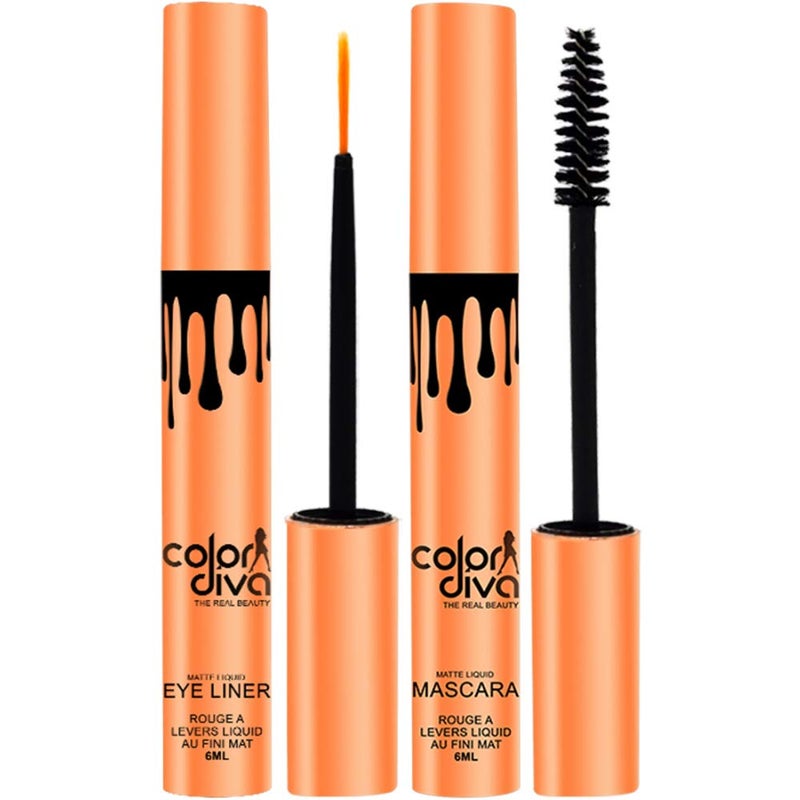 COLOR DIVA Waterproof & Long Lasting Eyeliner & Mascara, Black, 6ml, (EM102) - Image 5