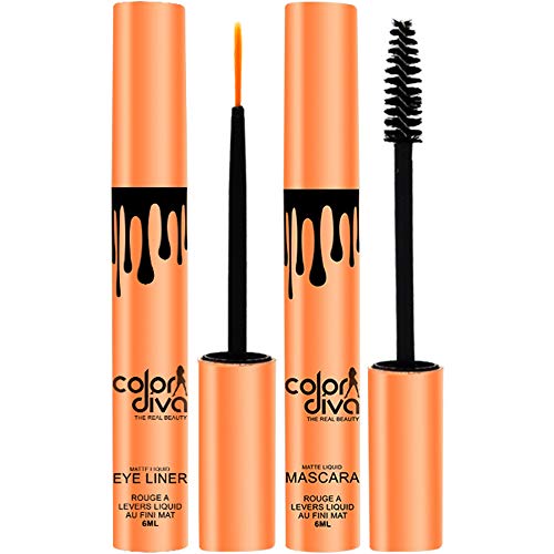 COLOR DIVA Waterproof & Long Lasting Eyeliner & Mascara, Black, 6ml, (EM102) - Image 1
