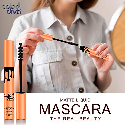 COLOR DIVA Waterproof & Long Lasting Eyeliner & Mascara, Black, 6ml, (EM102) - Image 4