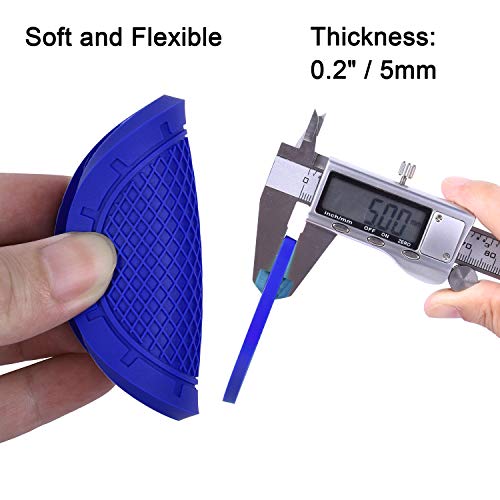 Wisdompro كوسترات السيارة، مجموعة 4 قطع من ويسدوم برو PVC لإدخال حوامل الأكواب - ملحقات داخلية عالمية مضادة للانزلاق لحوامل الأكواب للنساء (قطر 2.75 بوصة، أزرق) - Image 3