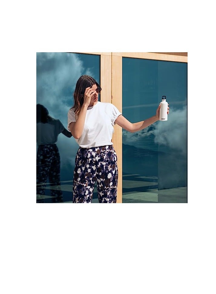 SIGG - Aluminium Water White - Traveller Glacier - Climate Neutral Certified - Suitable For Carbonated Beverages - Leakproof - Lightweight - BPA Free - White - 1 L - Image 3