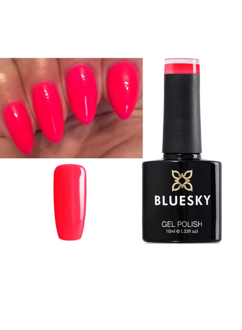 Bluesky Nail Gel Polish Neon Pink Lola Shocking Pink Neon 12 UV LED Soak Off 10ml Spring Summer Color - Image 1