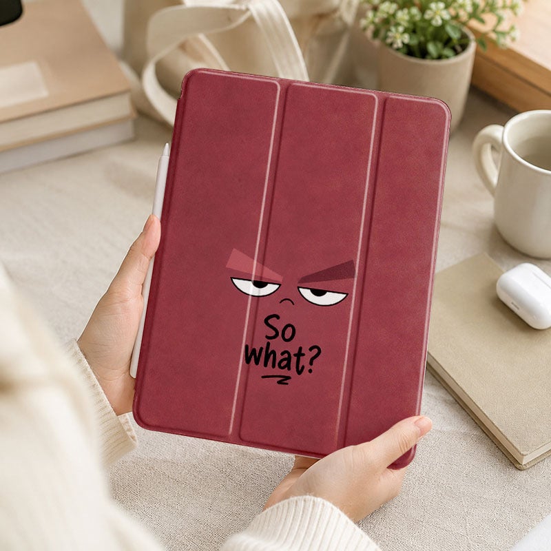 Tablet Case for iPad, Angry Face So What, iPad Slim Case for Mini Air Pro 4 5 6 7 8 9 10 11 12, Compatible with 7.9 8.3 9.7 10.2 10.5 10.9 11 12.9 13 inch Clear Slim Shockproof Cover with Stand for Women - Image 5