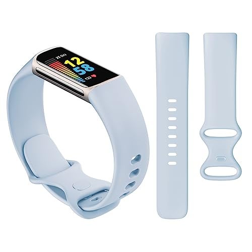 AK Sport Band Compatible with Fitbit Charge 6 Bands / Fitbit Charge 5 Bands Women Men, Classic Soft Replacement Straps Wristbands for Fitbit Charge 6 / 5 Advanced Fitness & Health Tracker (Baby - Image 5