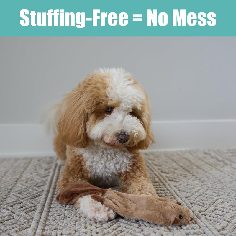 SPOT Skinneeez Beaver Dog Toy â€“ 14" Stuffing-Free Plush Squeaky Dog Toy, Durable Interactive Toy for Small & Medium Dogs, Light to Moderate Chewers, Mess-Free Play - Image 2