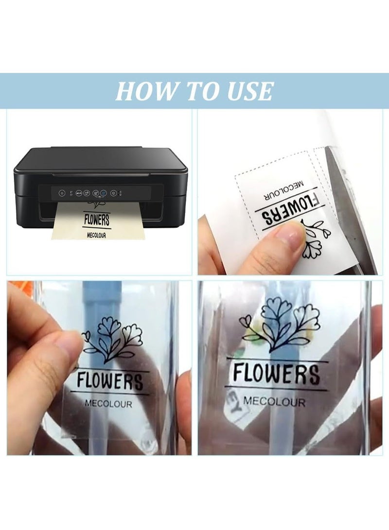 15-Piece A4 Size Transparent Self Adheive Labels For Printing Clear Labels - Image 2