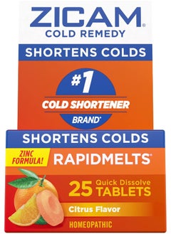 ZICAM Zicam Cold Remedy Rapidmelts, Citrus Flavor, 25 Count (Pack of 1)  - Image 1