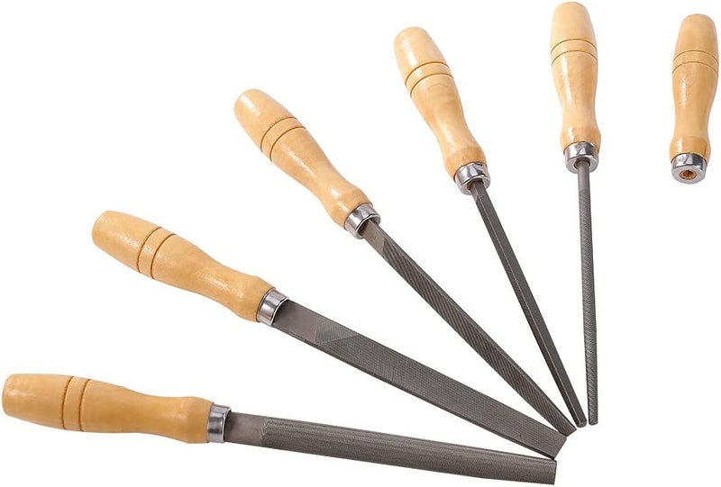 ACOCO High Carbon Steel File Set with Wooden Handles Rasp File for Metal, Wood, Plastic, 5 Pieces - Image 5