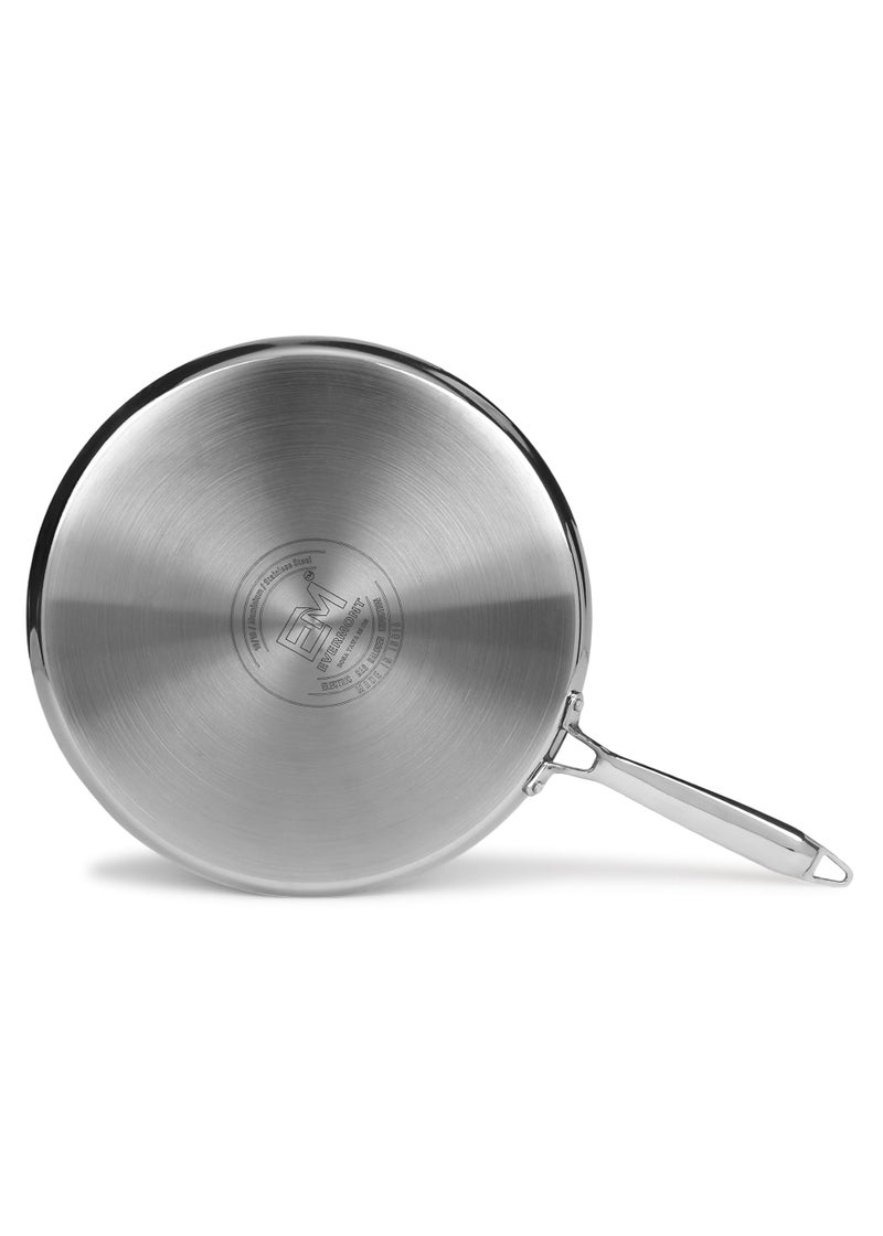 EVERMONT® 3.5MM Thick Non Stick Triply Stainless Steel Dosa Tawa for Dosa/Roti/Chapati/Paratha/with Durable Handle | Size - 29CM | Non Stick Honeycomb Technology| Induction & Gas Compatible - Image 3